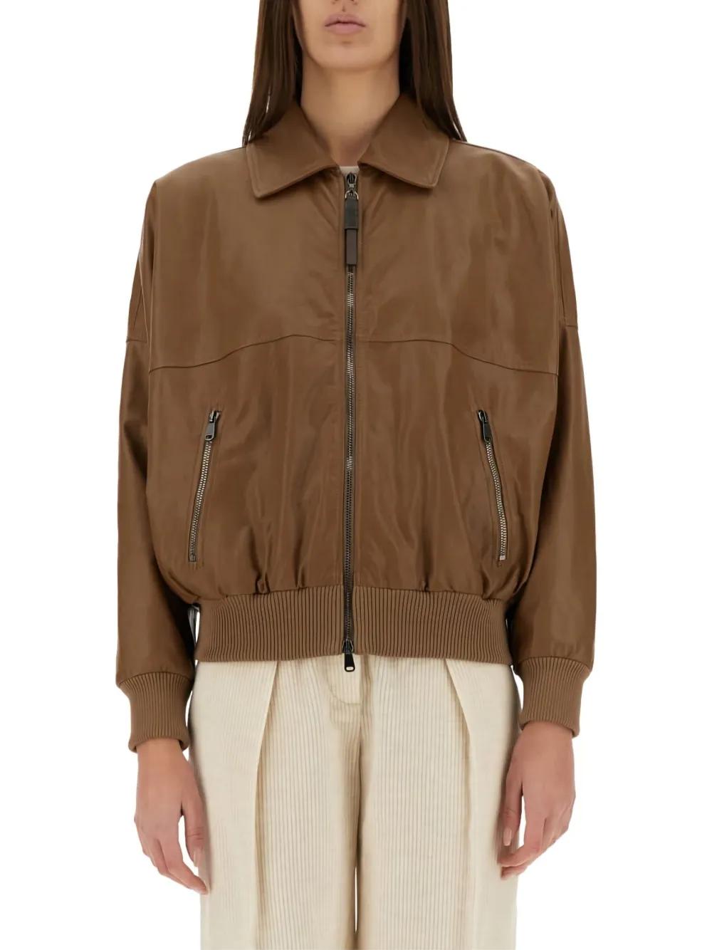 Brunello Cucinelli Leather jackets for Women | Online Sale