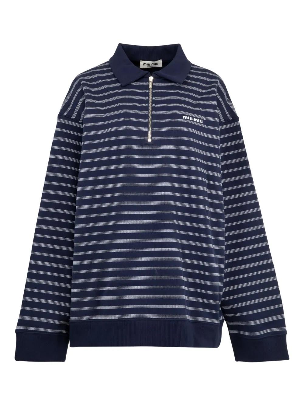 miu-miu-blue-Striped-Polo-Neck