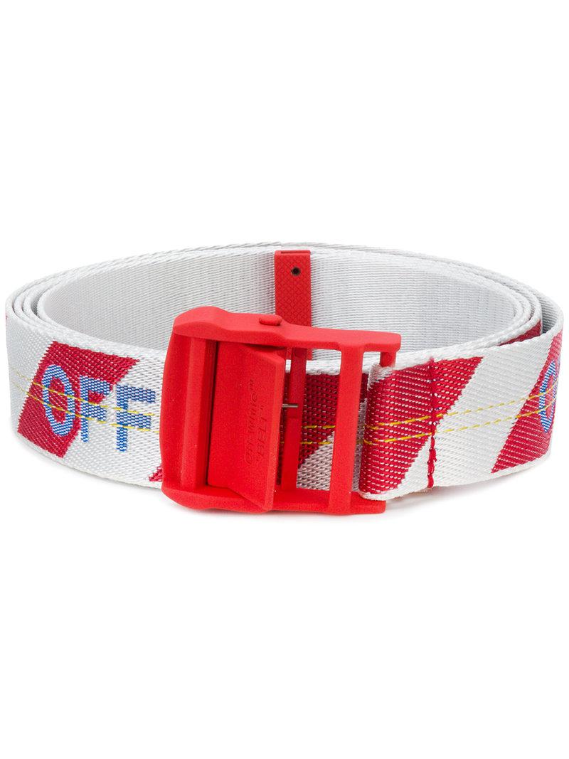 Off-White c/o Virgil Abloh Canvas Candy Stripe Belt in Red - Lyst
