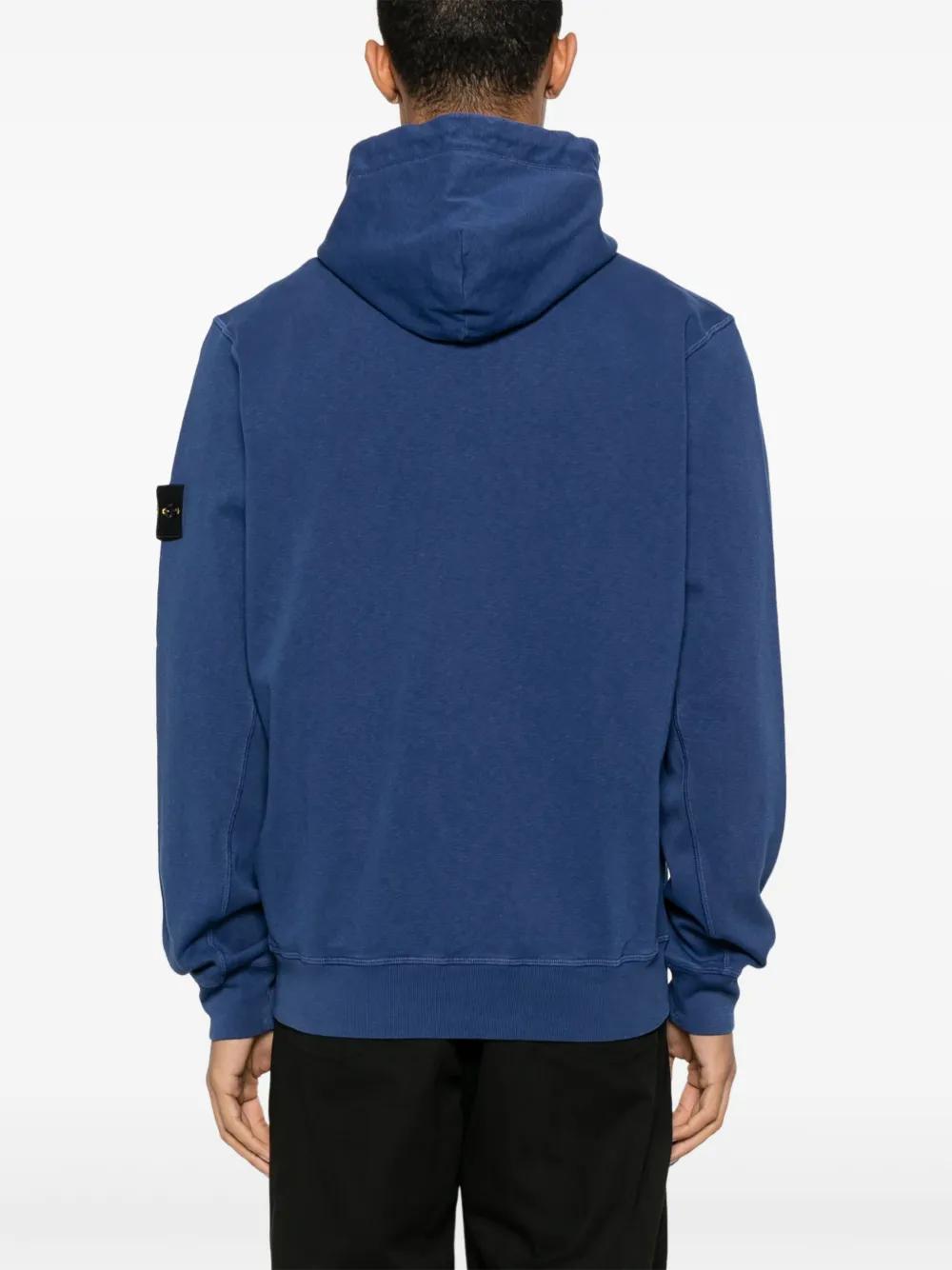 ★送料関税込★Stone  Malfile Fleece Effect Zip Hoodie Stone Island Malfile Fleece Garment Dyed Old Effect Zip