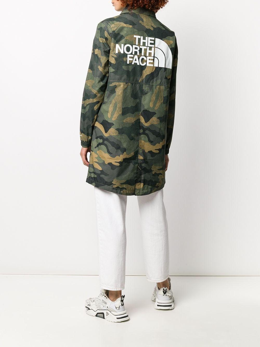 The North Face Camouflage Graphic Coach Jacket in Green | Lyst