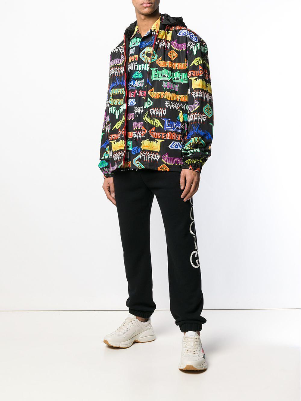 Gucci Metal Logo Windbreaker Jacket in Black for Men | Lyst Gucci Metal Logo Windbreaker Jacket in Black for Men | Lyst