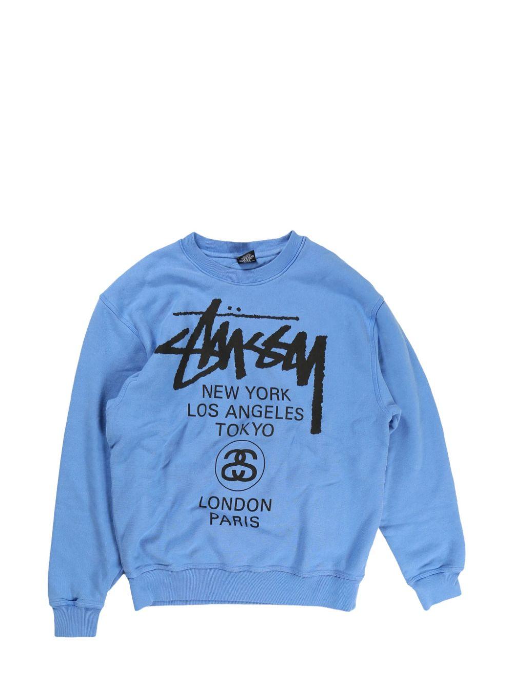 Blue stussy sweatshirt discount