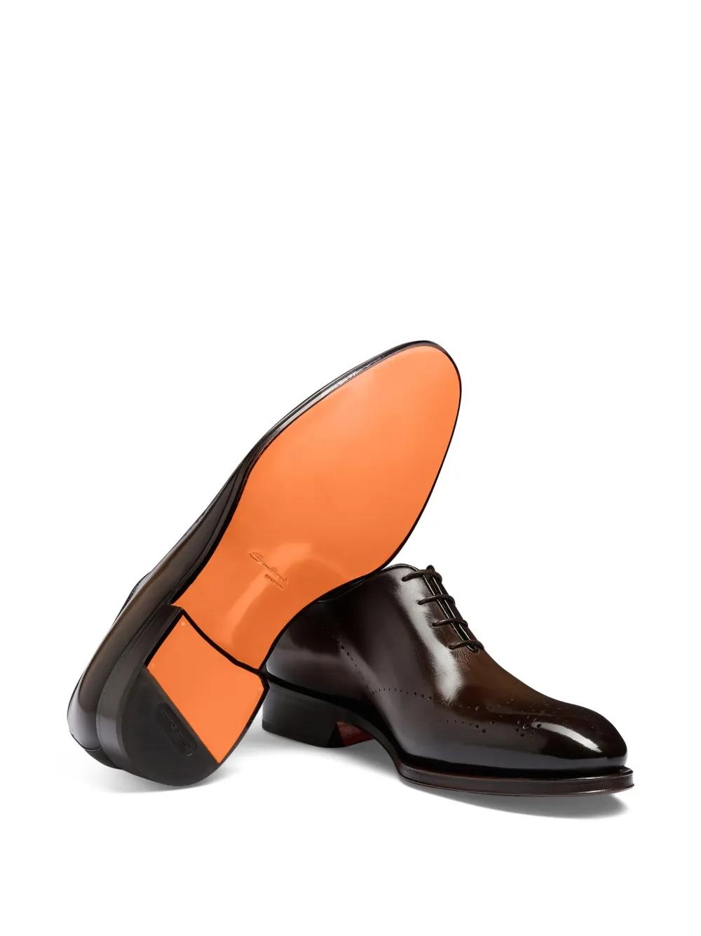 【SANTONI】ブルーレザーオックスフォードブローグ レースアップ RACER】ストレートチップシューズ（シューズ）｜SANTONI