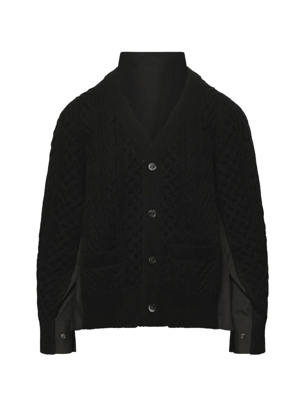 sacai✨Cotton Gabardine x Knit Cardigan sacai Cotton Gabardine x Knit Cardigan 