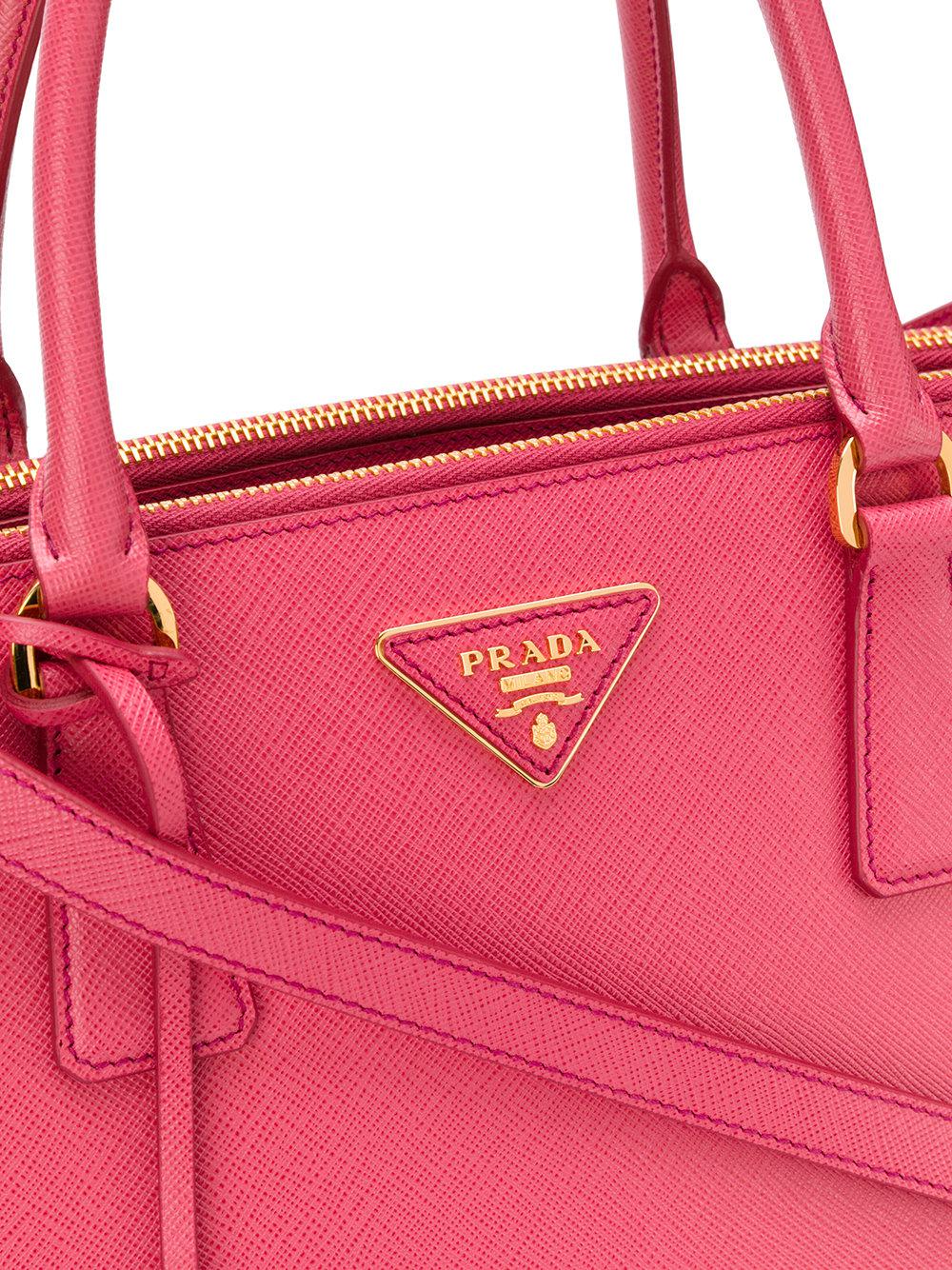 Prada Leather Galleria Handbag in Pink & Purple (Pink) Lyst