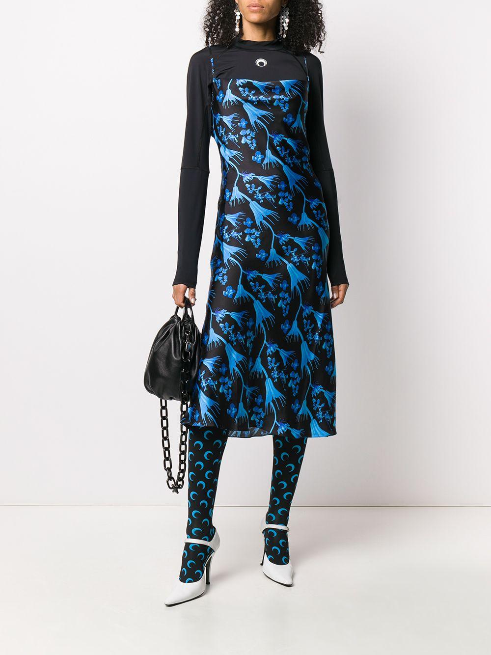 Download Marine Serre Synthetic Mock Neck Moon Print Jersey Top in ...
