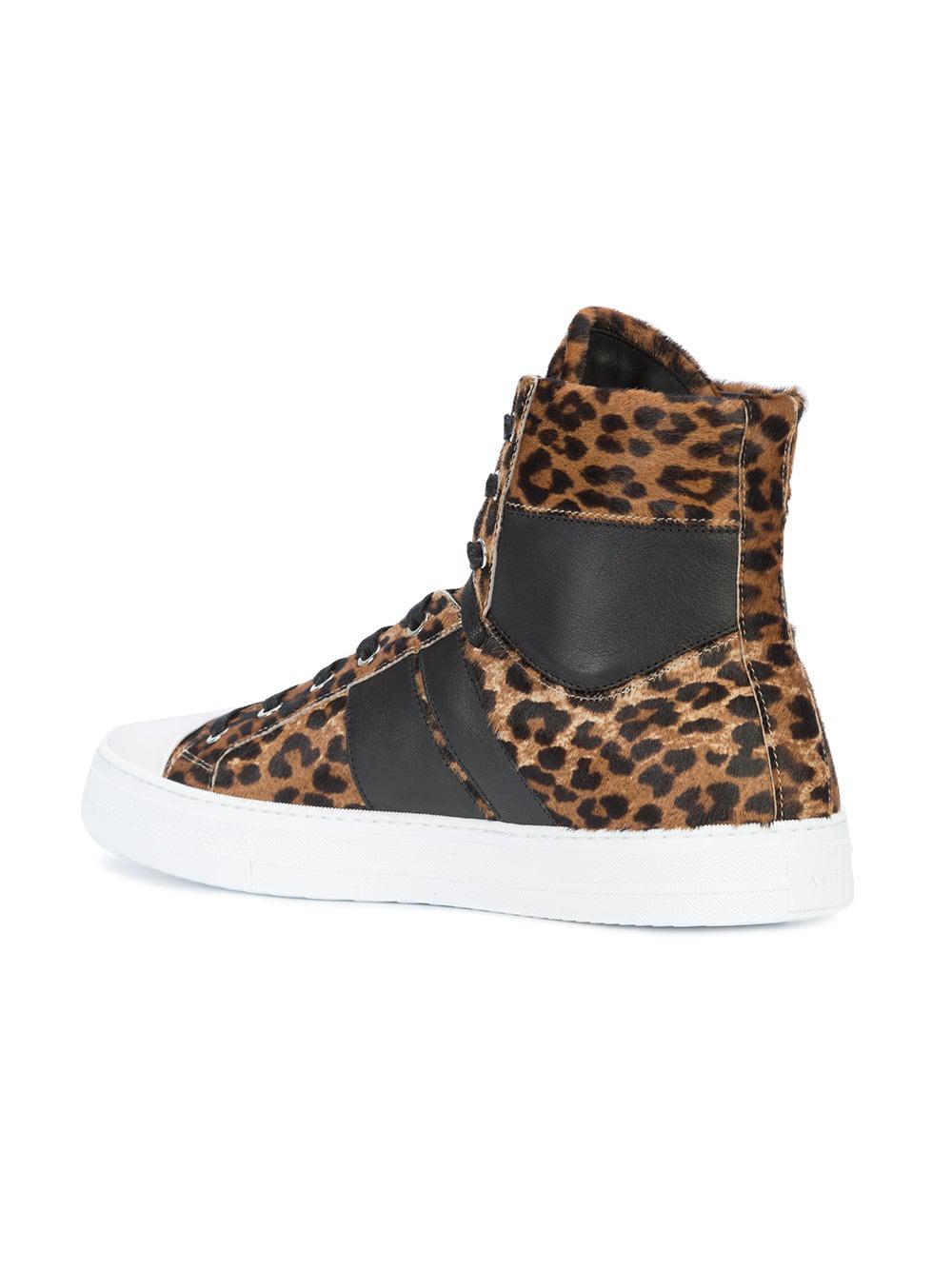 Amiri Fur Sunset Leopard Sneakers in 