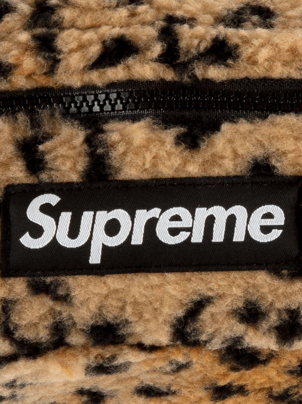 Supreme Leopard-print Fleece Belt Bag in Yellow | Lyst