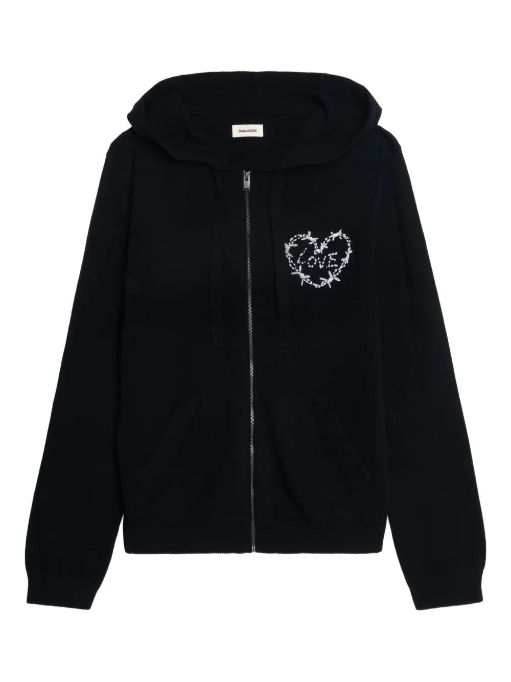 ZADIG & VOLTAIRE スカル刺繍フーディ Zadig & Voltaire Tunisien MC Skull Camo Strass Embellished