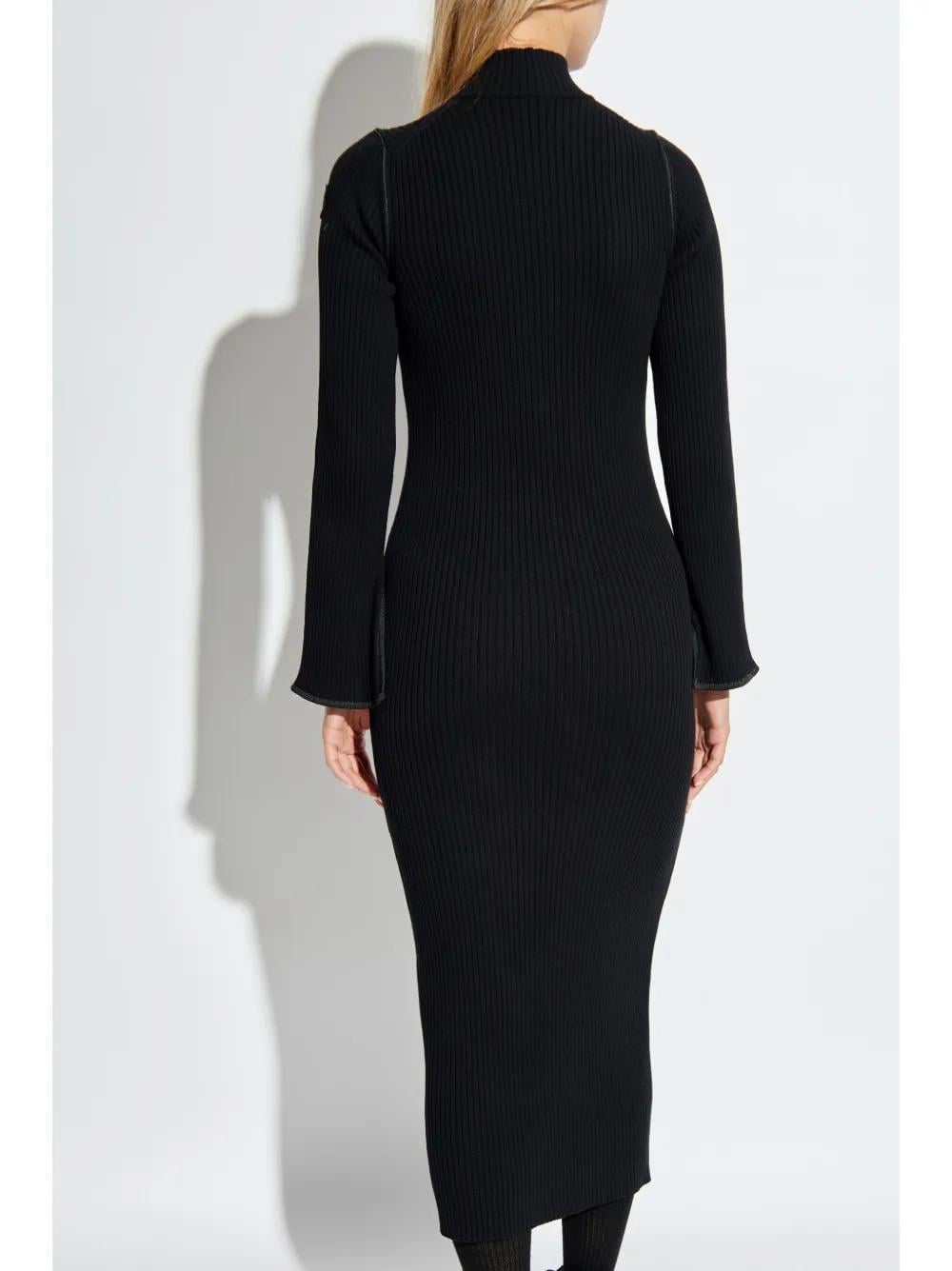 black and cream knitted dress Gilli Women's Mindful Moments Sleeveless Sweater Dress in Black/Cream