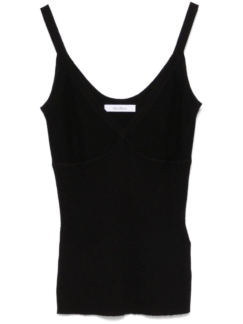 Max Mara レディース ブラック Gallura タンクトップ トップス