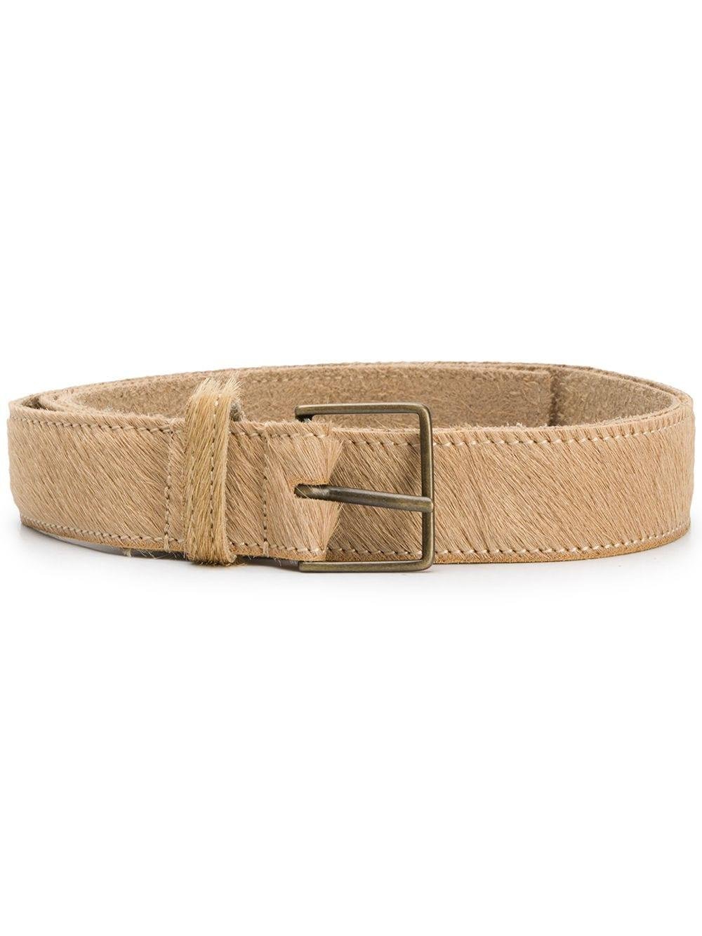 Forte Forte Leather Square-buckle Belt in Natural - Lyst