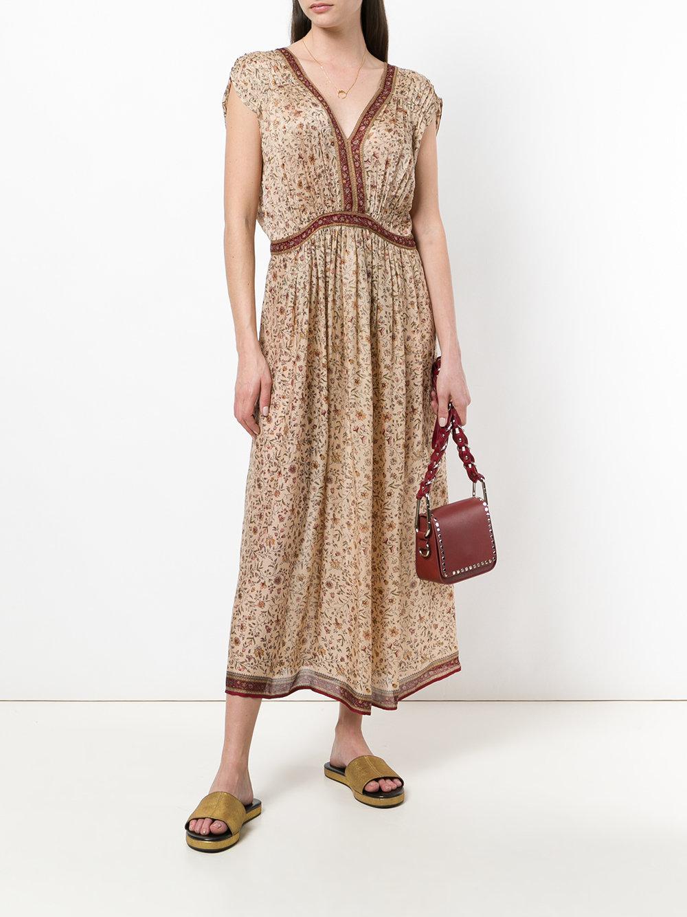 Mes Demoiselles Silk Floral Carthage Dress in Natural Lyst