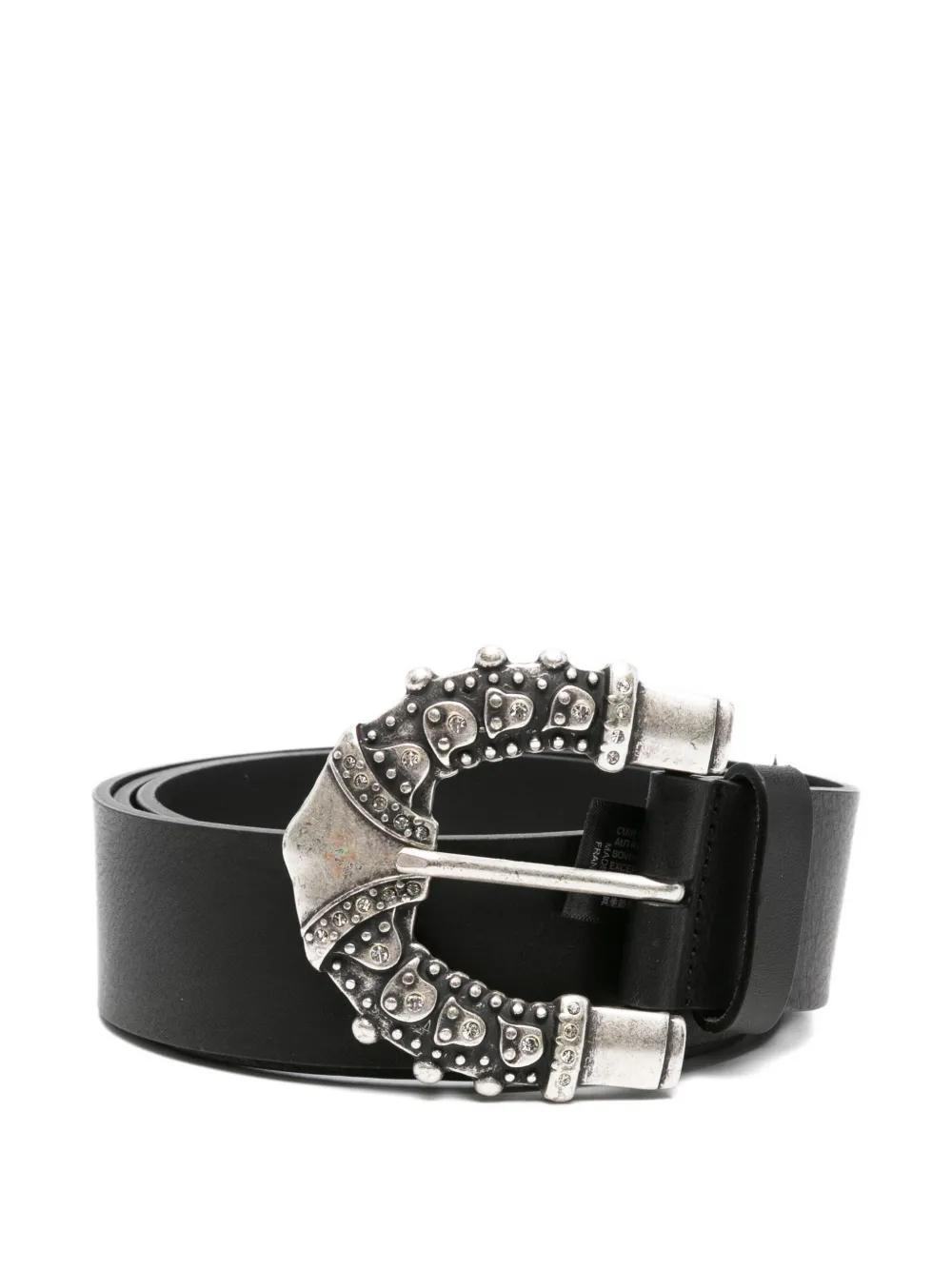ba&sh Black and Silver Statement Belt Leather Statement Belt Baptiste Black // ba&sh US main image 4