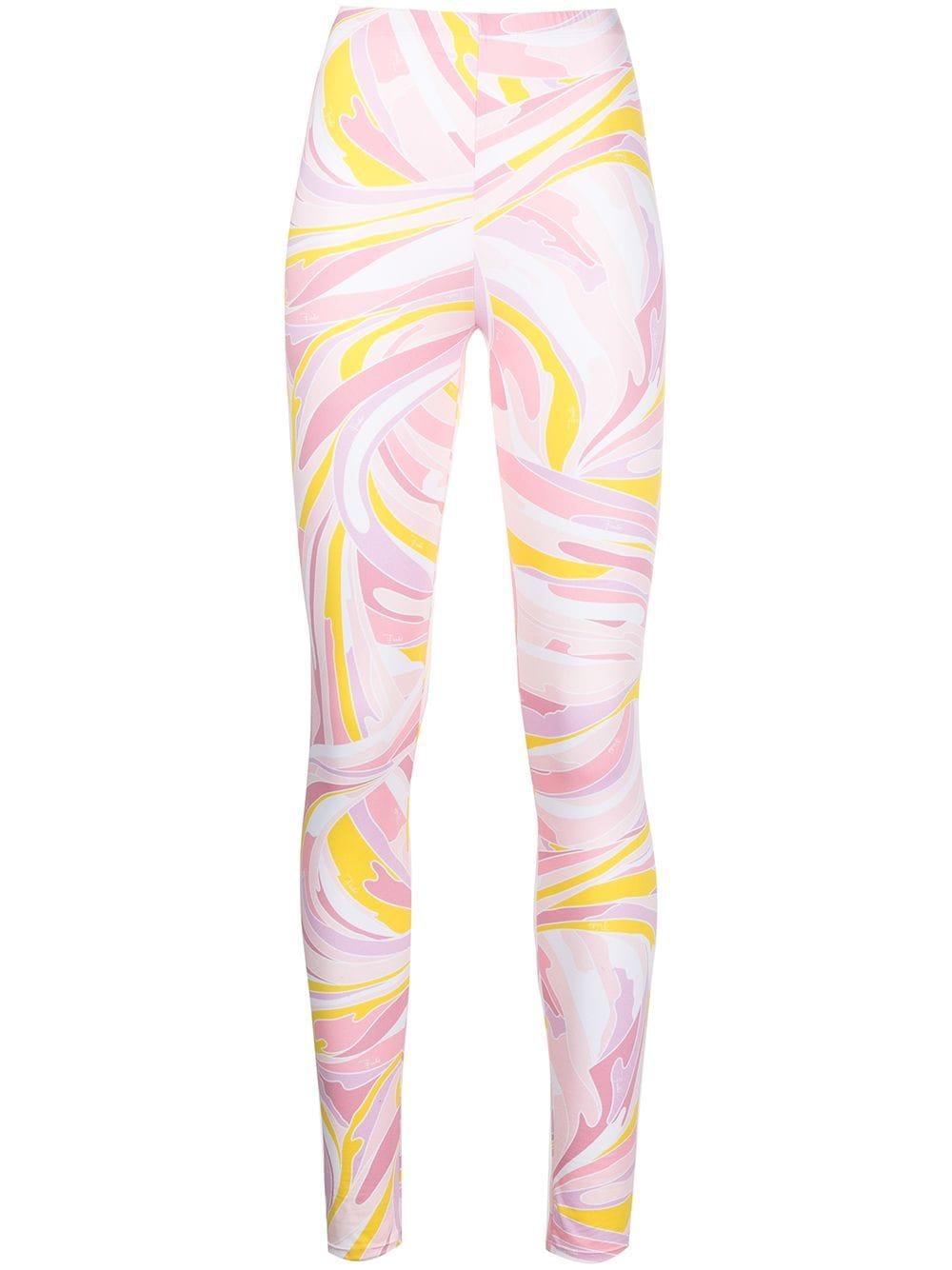 Emilio Pucci Abstract-print leggings in Pink