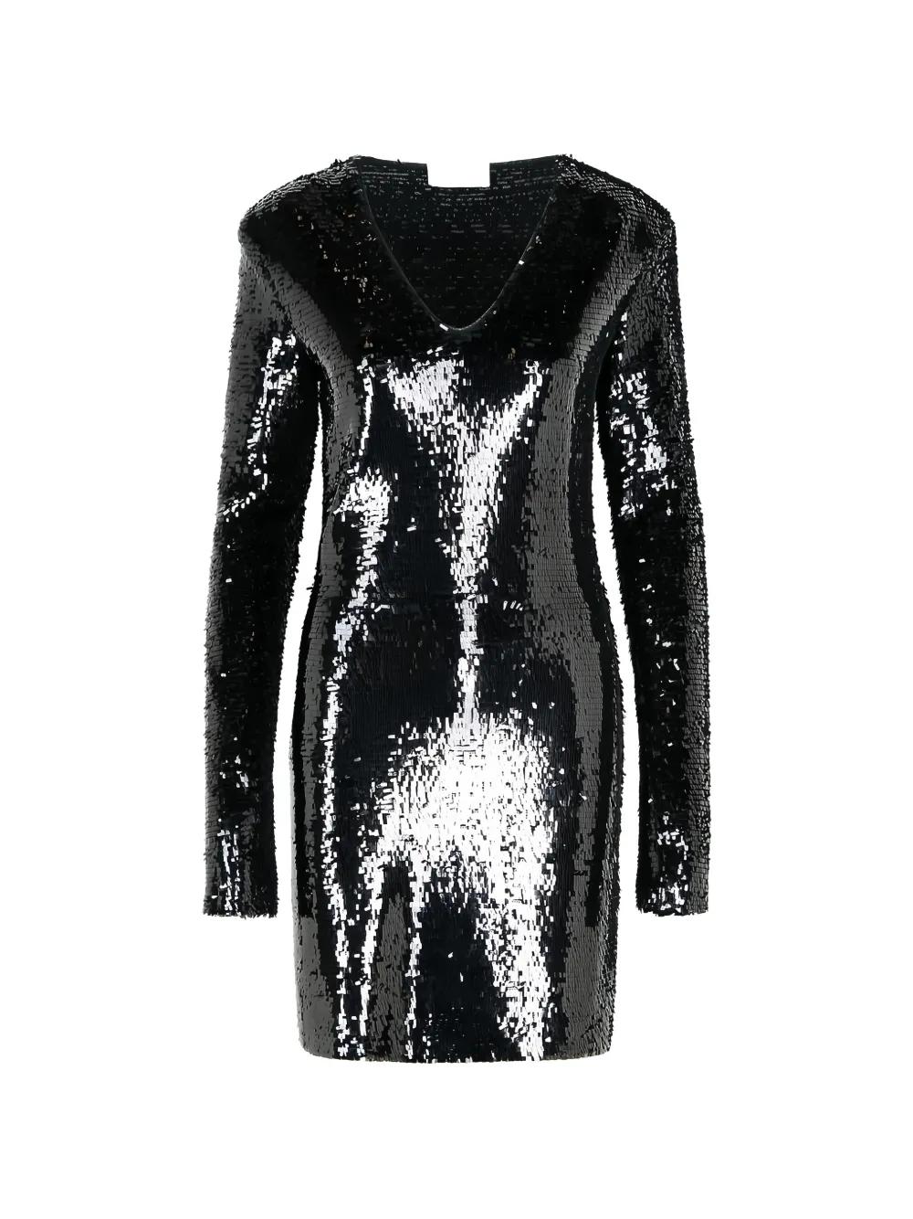 max mara sequin dresses Max Mara - Black midi dress with sequins ARLEM