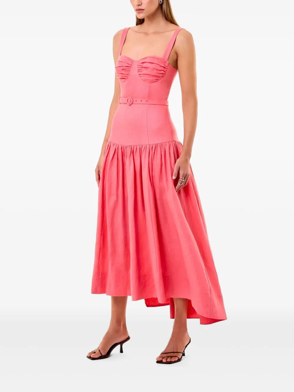 nicholas pink lace dress Nicholas Blush Geo Floral Lace Strapless Dress Pink Size 6