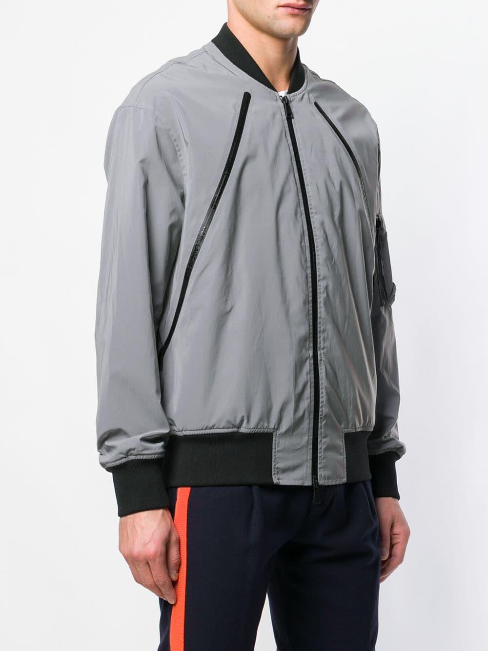 Karl Lagerfeld Reflective Bomber Jacket in Silver (Metallic) for Men - Lyst