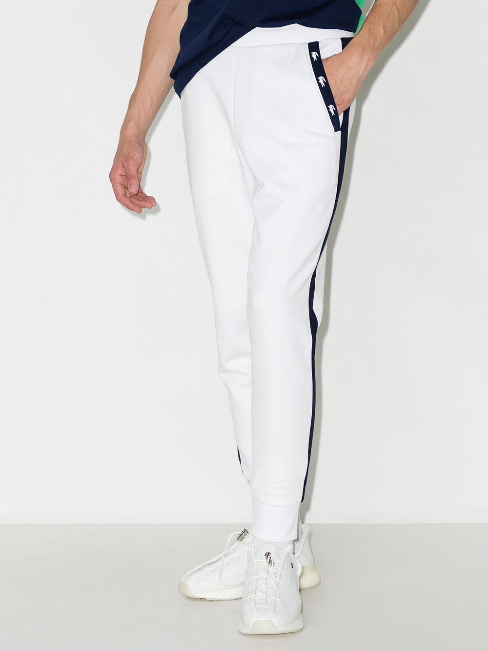 وعاء المماطلة يلهث  Lacoste Cotton Logo-tape Tapered Track Pants in White for Men | Lyst Canada