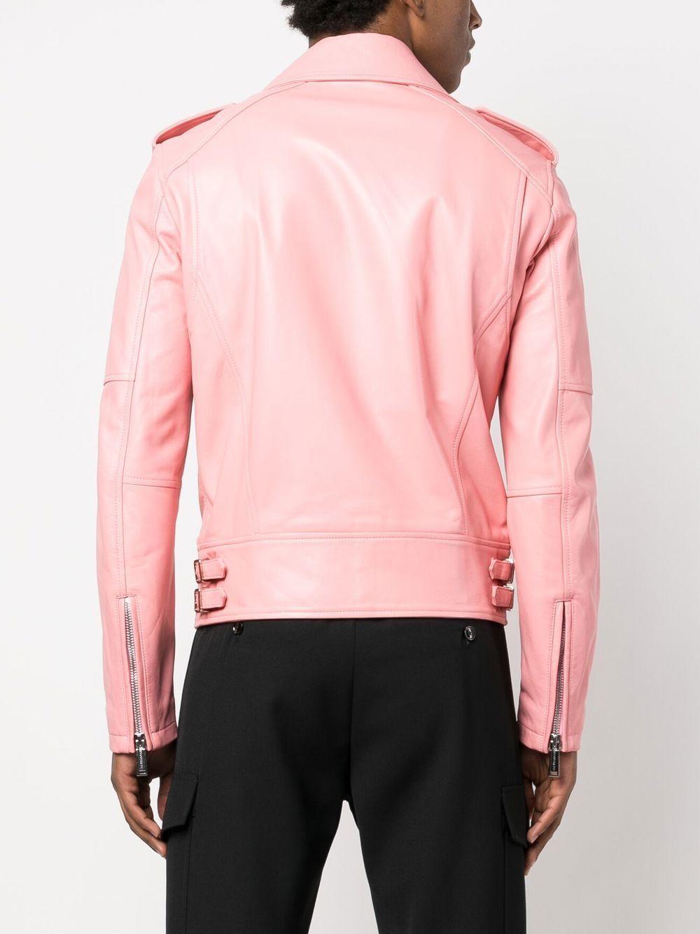 dsquared-pink-Leather-Biker- dsquared-pink-Leather-Biker-