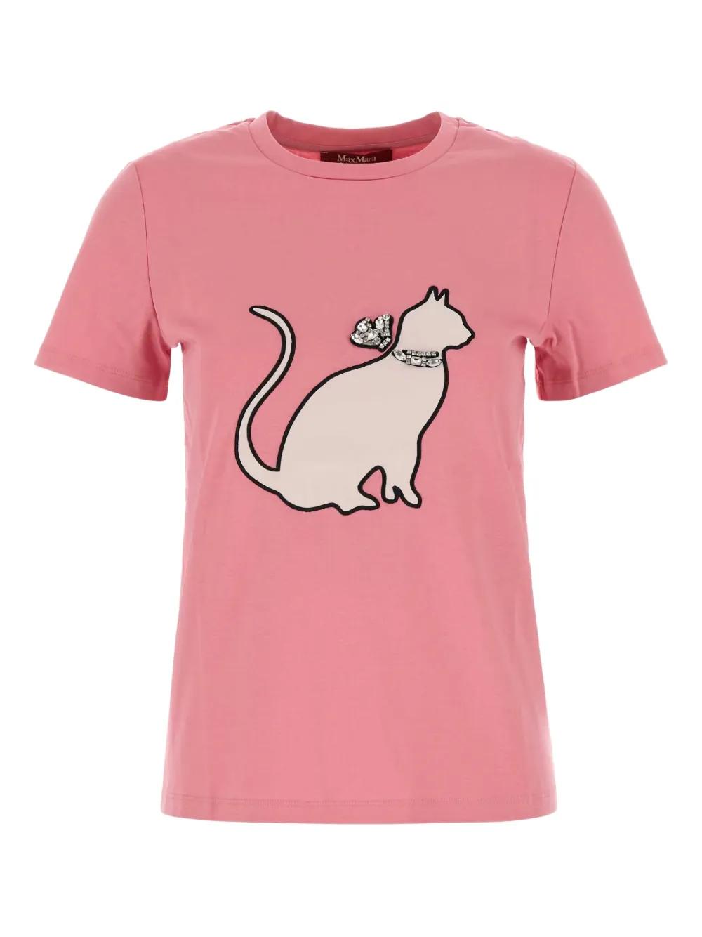 MAX MARA★W'S CERVINO COTTON S/S TEE - CERVINO 001 111348 Max Mara Cervino T-Shirt in Pink | Lyst