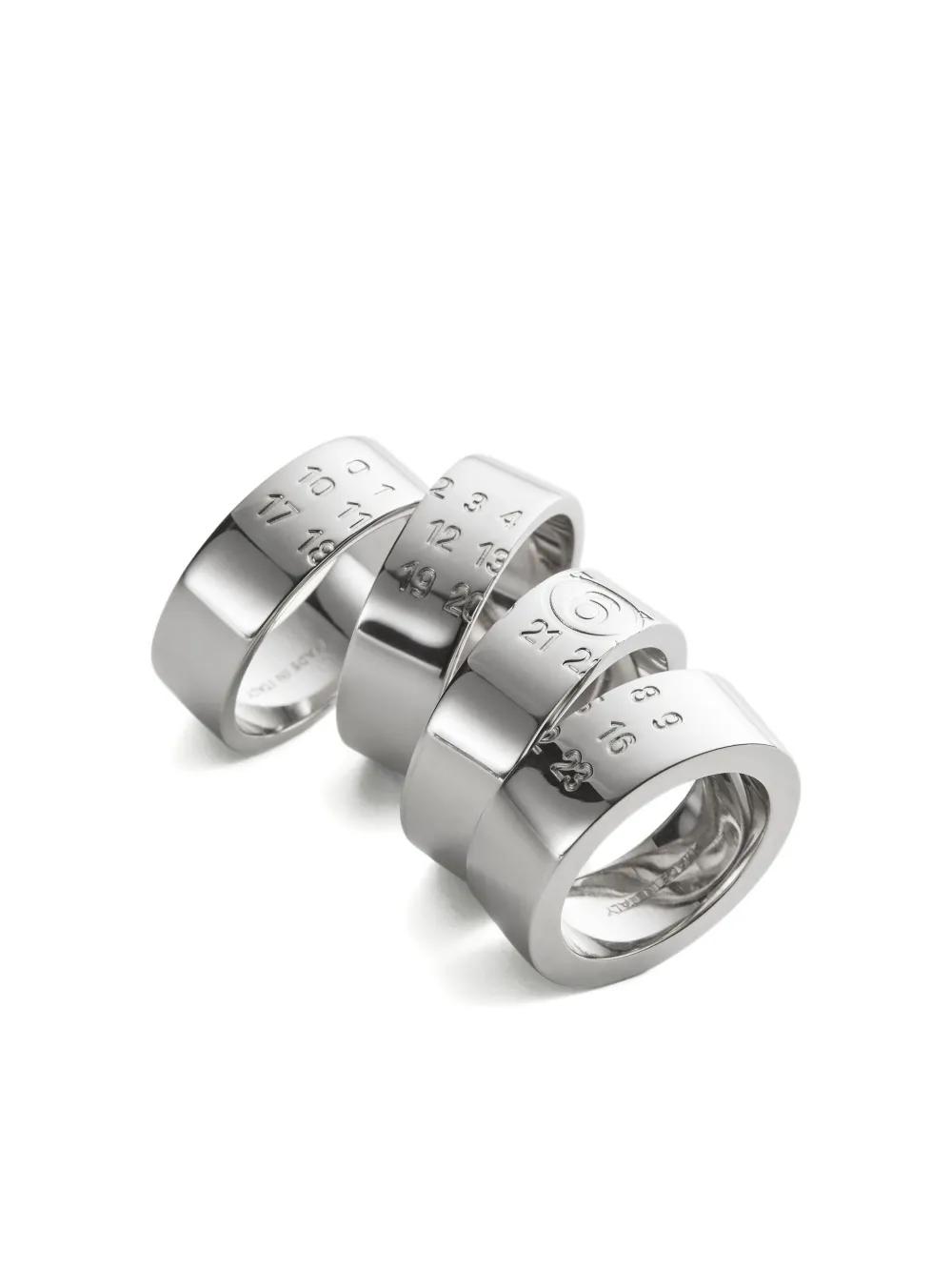 【最終値下げ】MM6 MAISON MARGIELA リング MM6 Maison Margiela numbers-motif Ring | Silver | FARFETCH