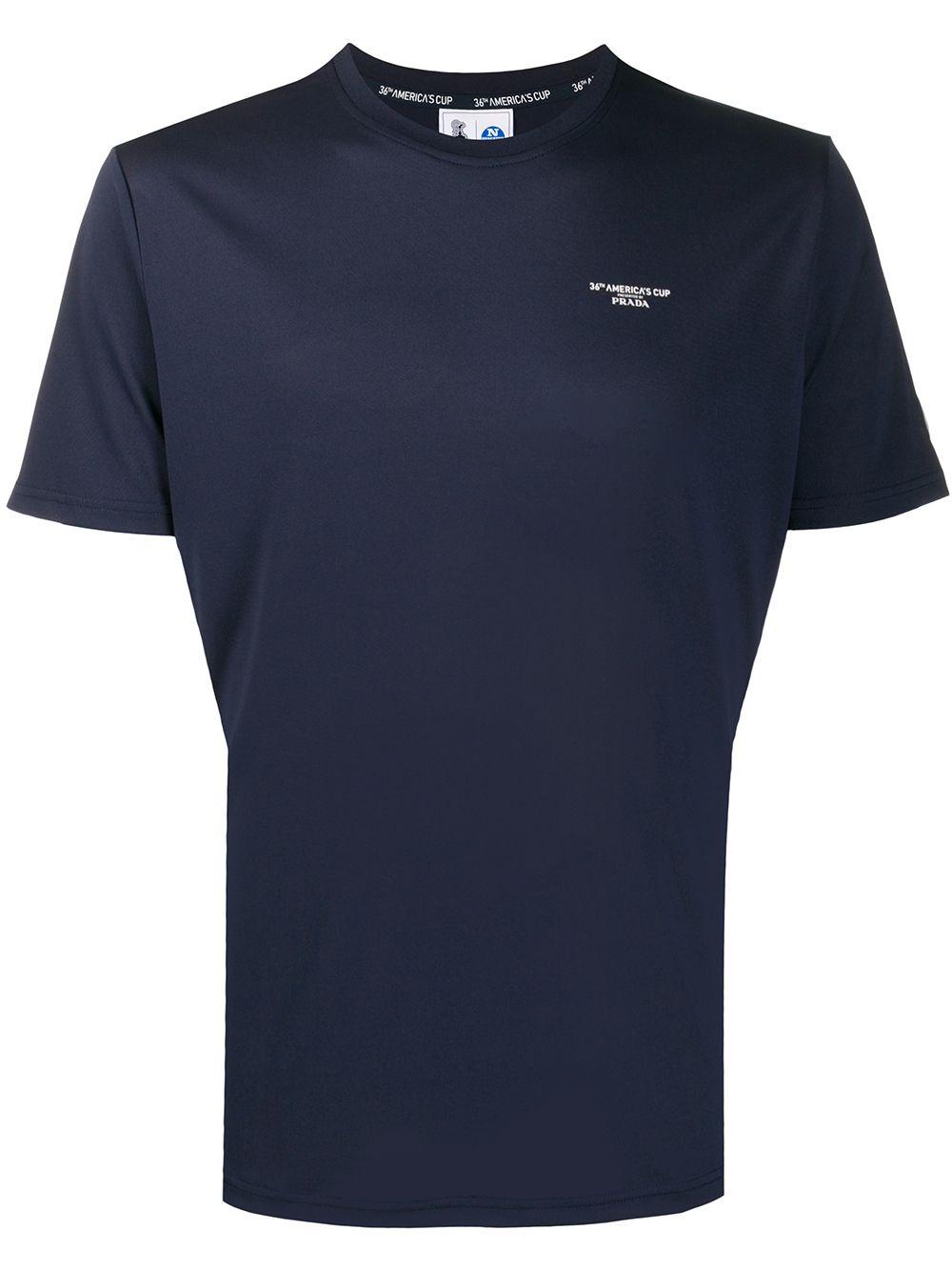 Prada Printed T-shirt in Blue for Men 