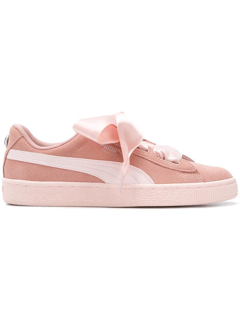PUMA Ribbon Lace-up Sneakers in Pink | Lyst Canada
