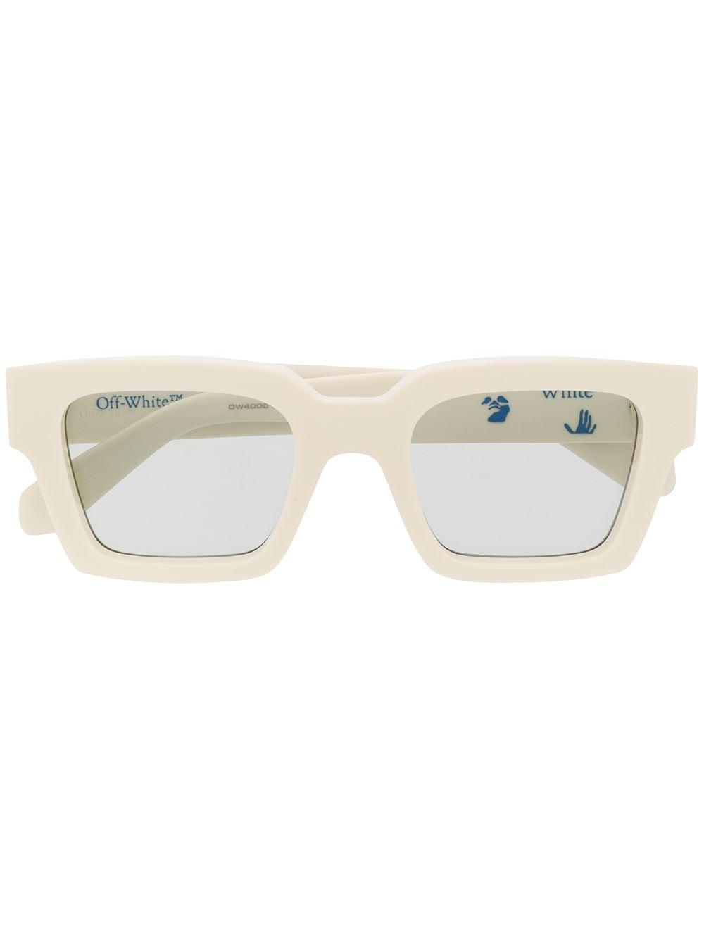 Off-White c/o Virgil Abloh Eckige Sonnenbrille mit Pfeilen in Weiß | Lyst DE