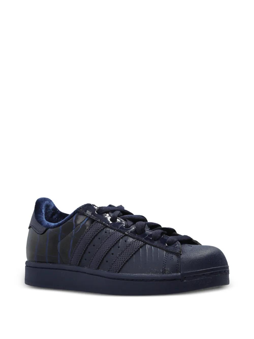 adidas Superstar Ii Embossed Lace-Up Sneakers in Blue | Lyst