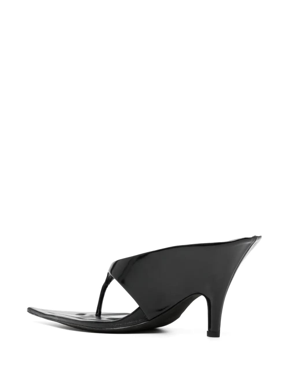 Alexander Wang Irina 90mm Pointy Toe Sandal In Calf Leather