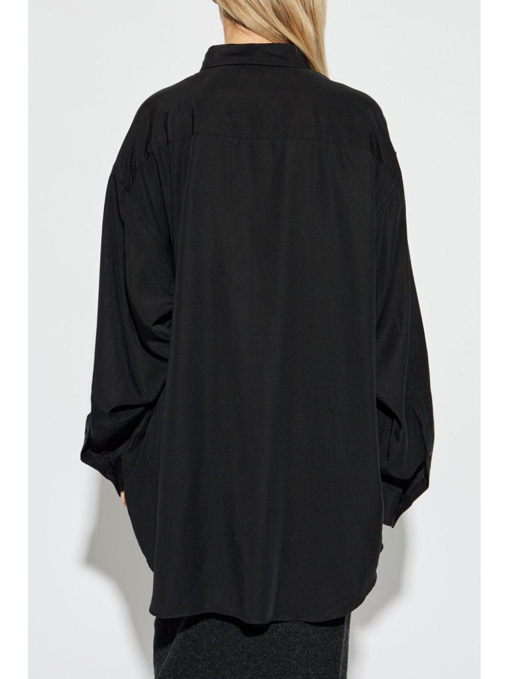 BALENCIAGA ブラック長袖シャツ BALENCIAGAブラックシャツ