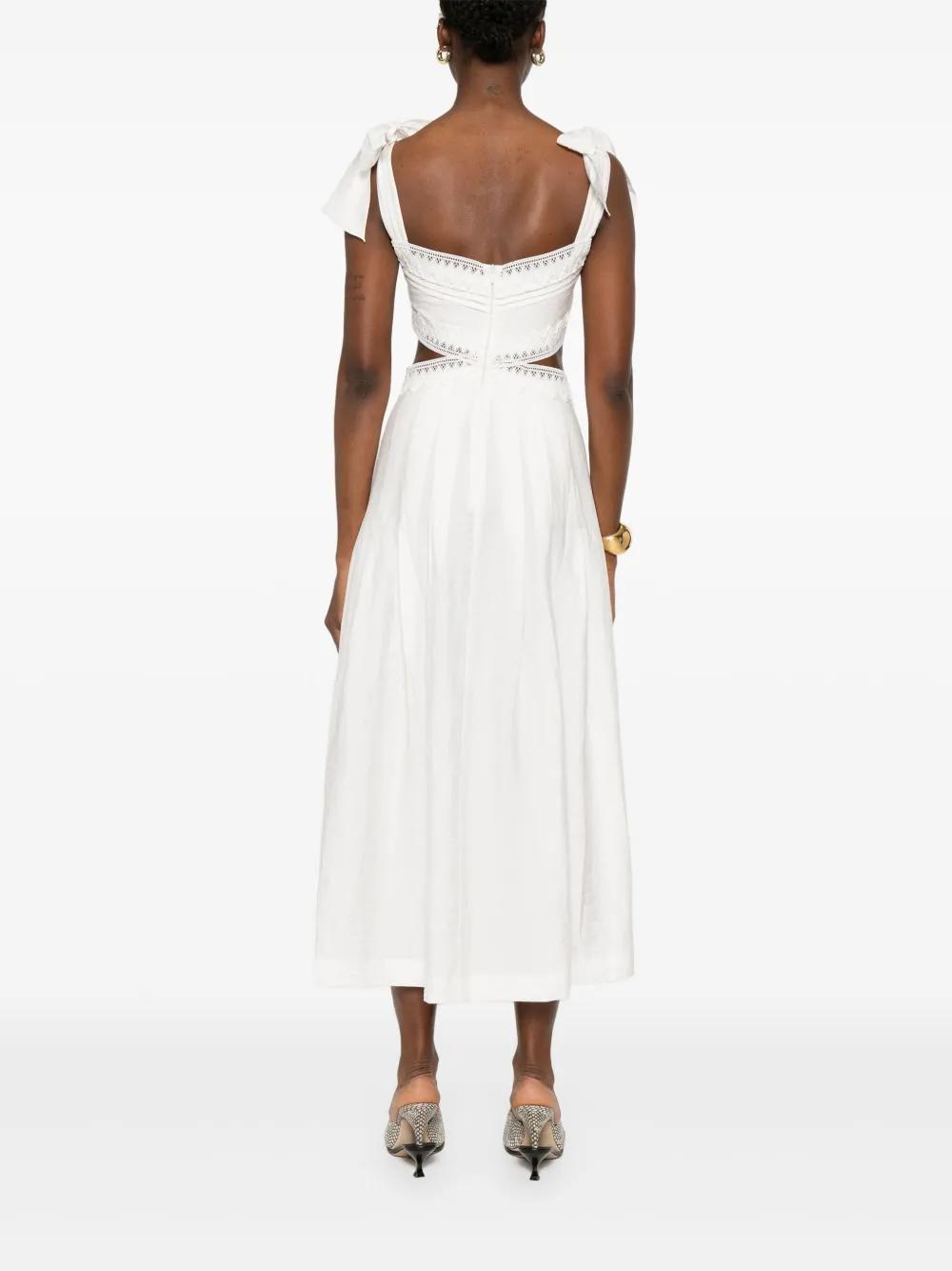 Sandro Solena Midi Dress in White