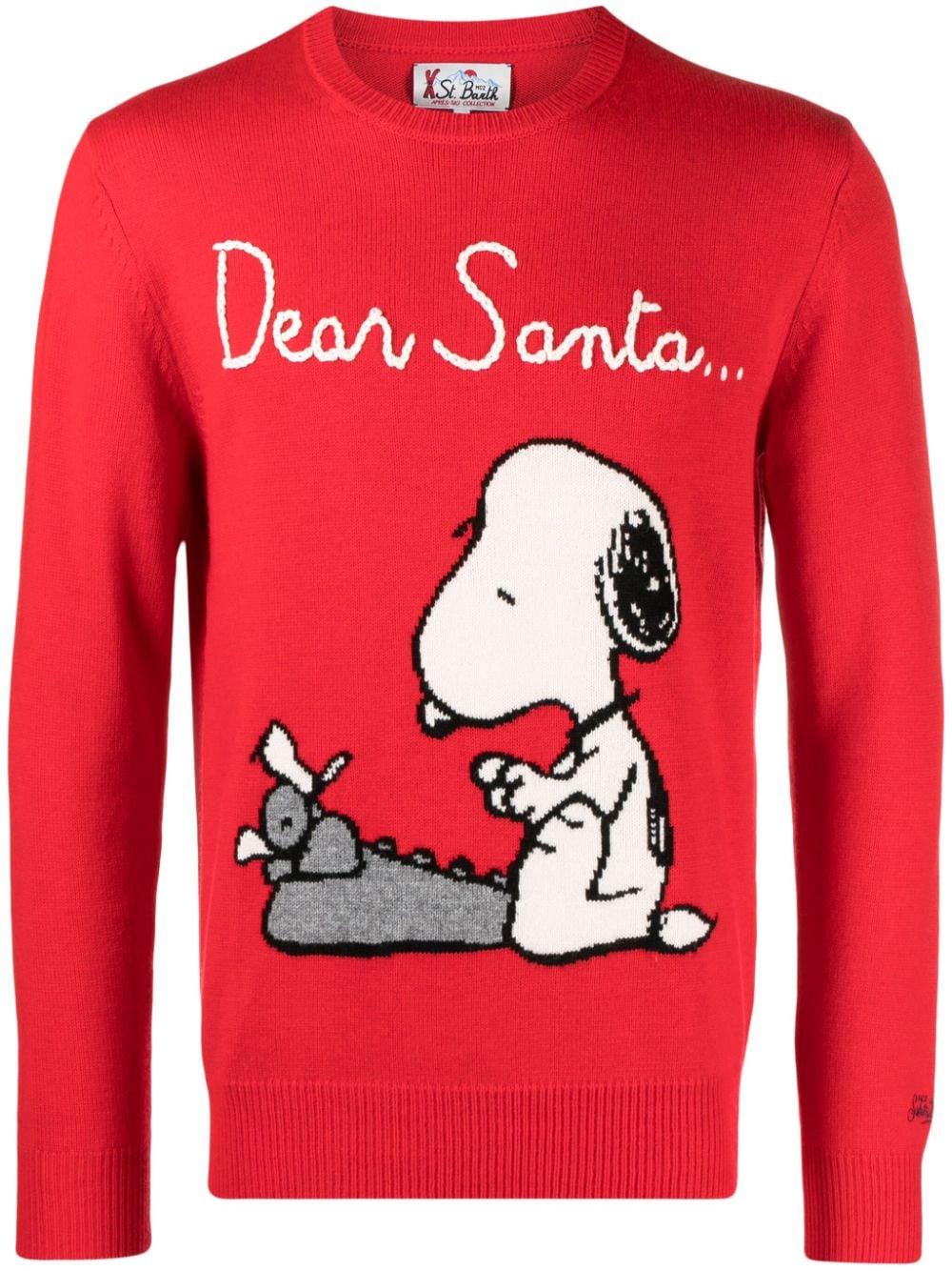 Mc2 Saint Barth X Peanuts Snoopy Dear Santa Intarsia knit Jumper in Red for Men Lyst UK