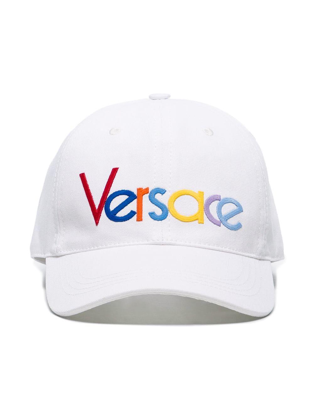 white versace hat