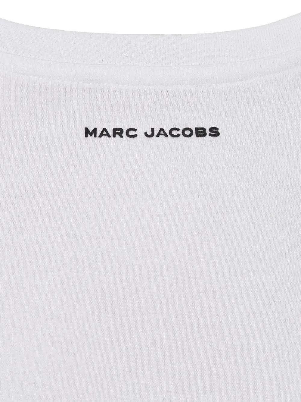Tシャツ・カットソー Marc Jacobs White T-Shirt With Logo And Micro Crystals Marc Jacobs White T-shirt with logo and micro crystals