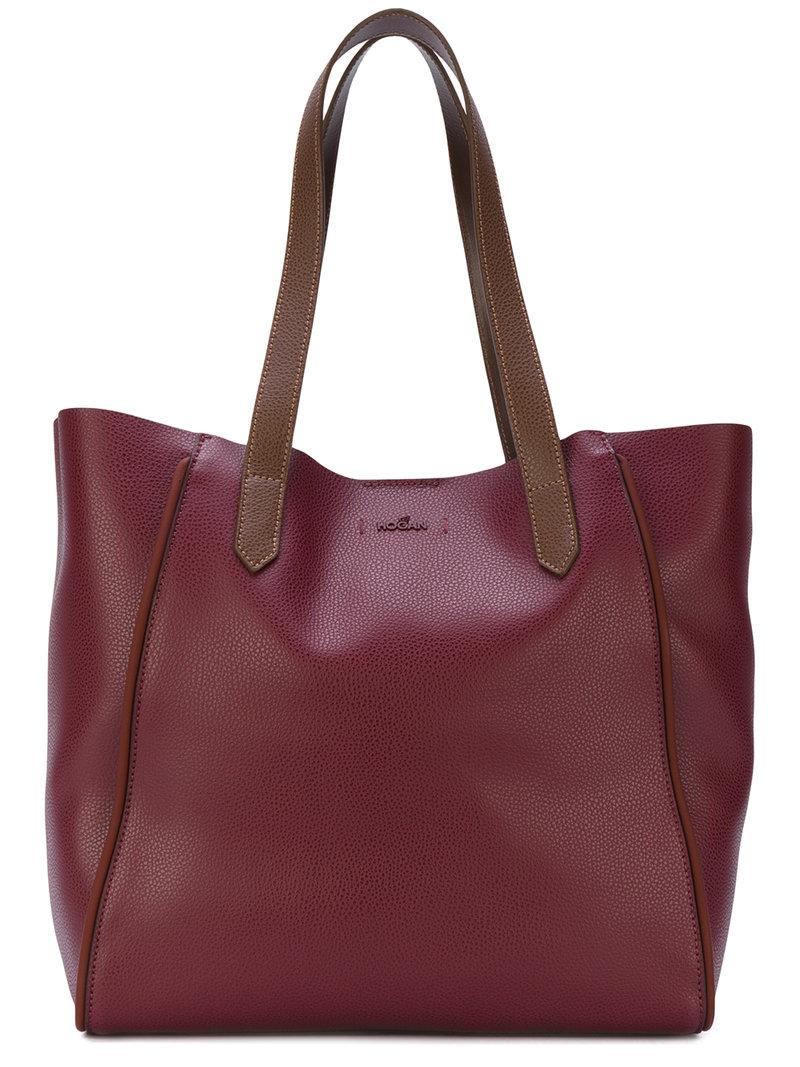 Lyst - Hogan Shopping Tote in Red