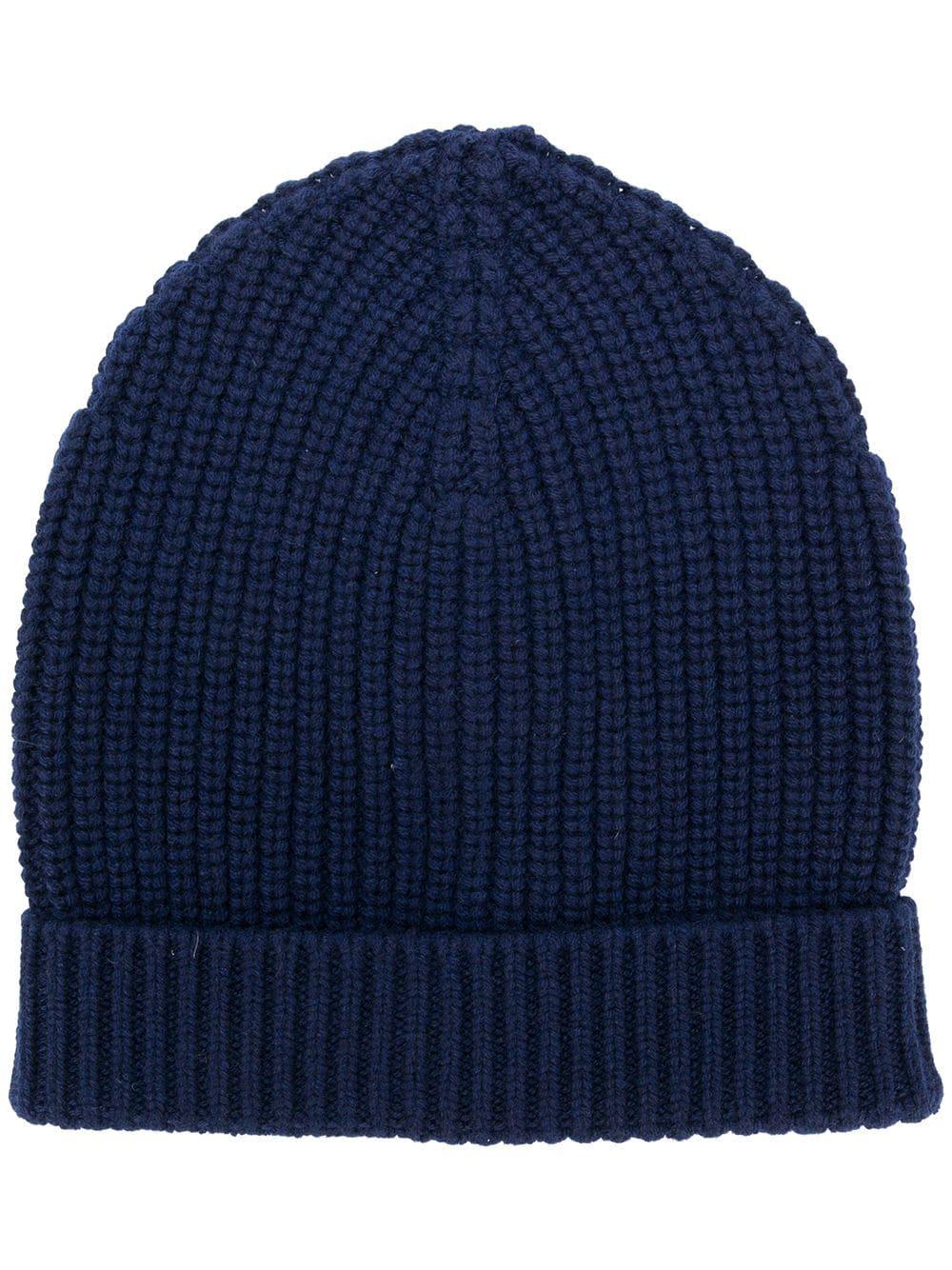 Dolce & Gabbana Cashmere Ribbed Knit Beanie in Blue for Men Lyst