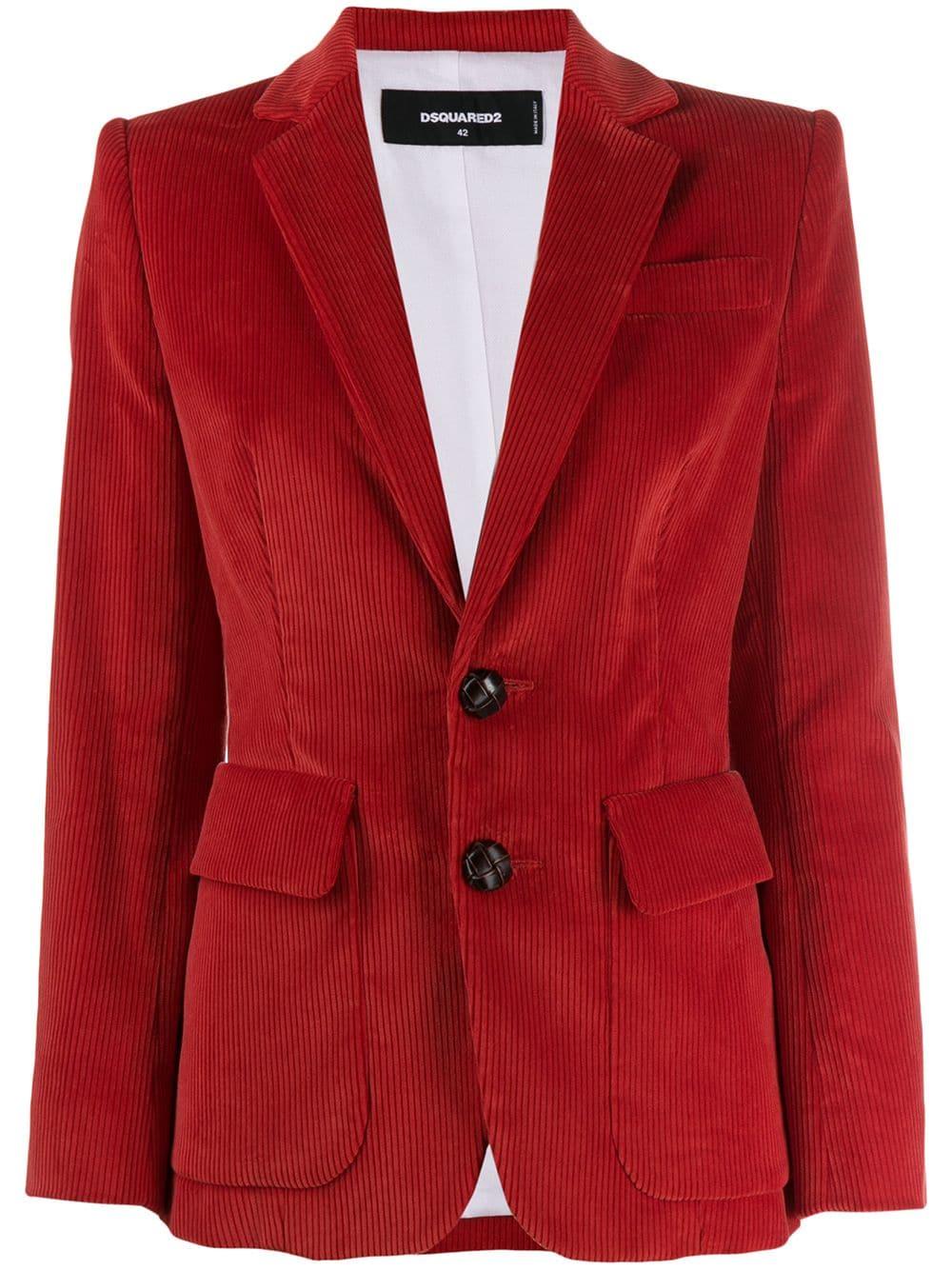 DSquared² Corduroy Blazer Jacket in Red Save 23 Lyst
