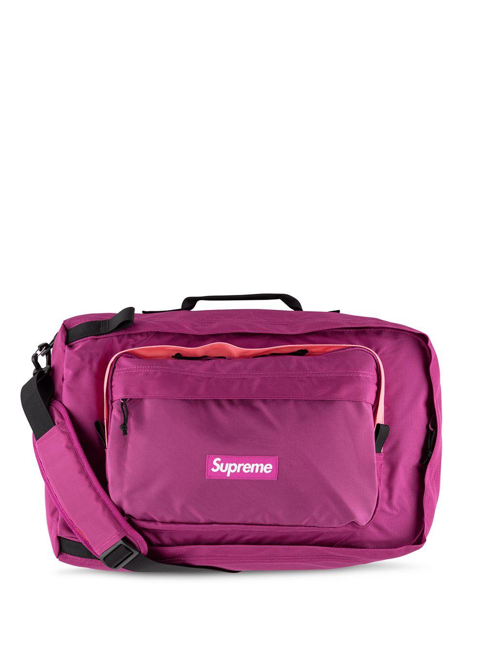 Supreme Logo Duffle Bag in Pink | Lyst