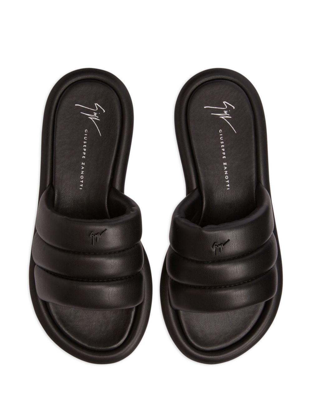 Giuseppe Zanotti Harmande quilted leather slides - Black