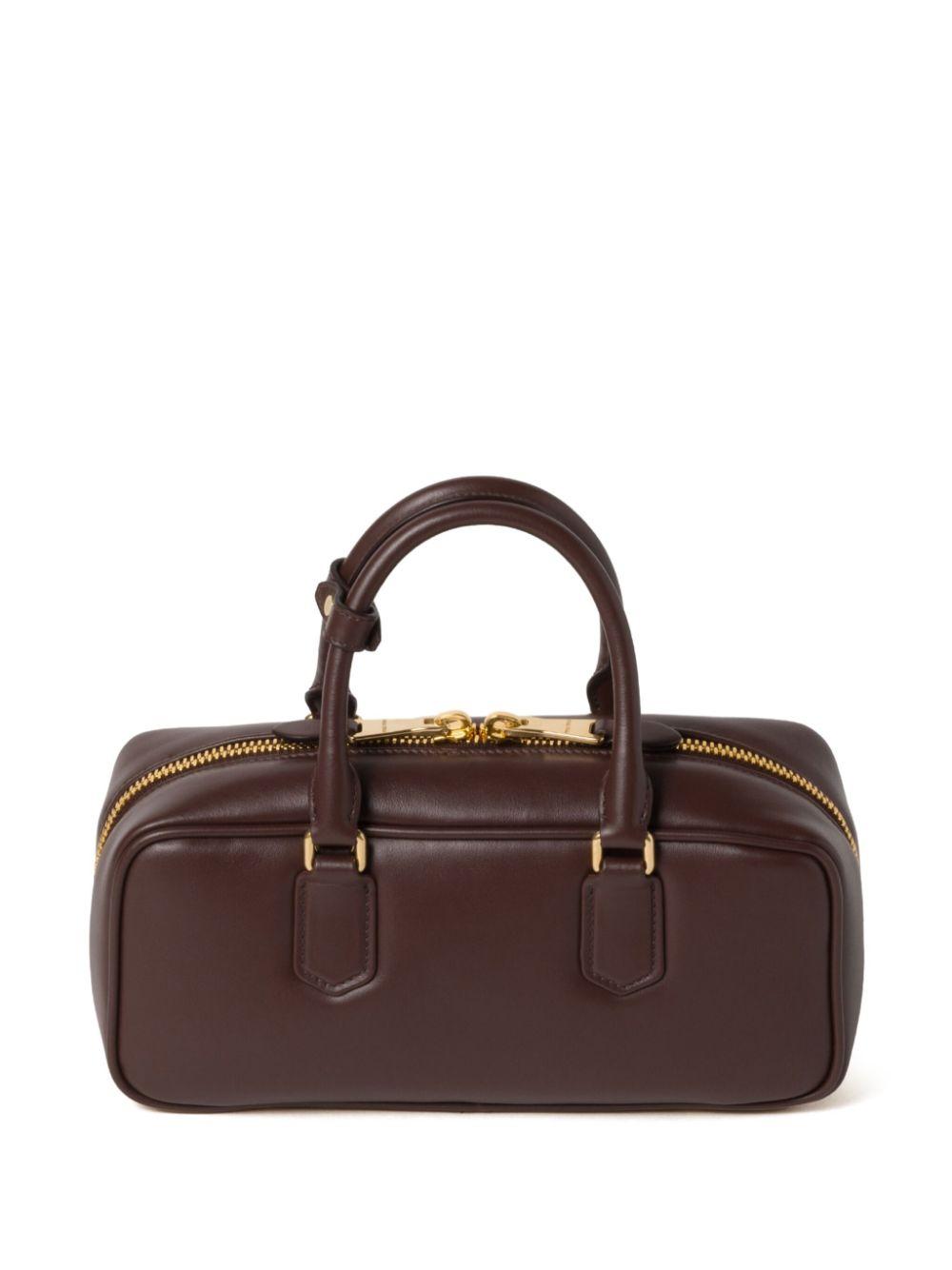 Miu Miu Arcadie Leather Bag in Brown | Lyst