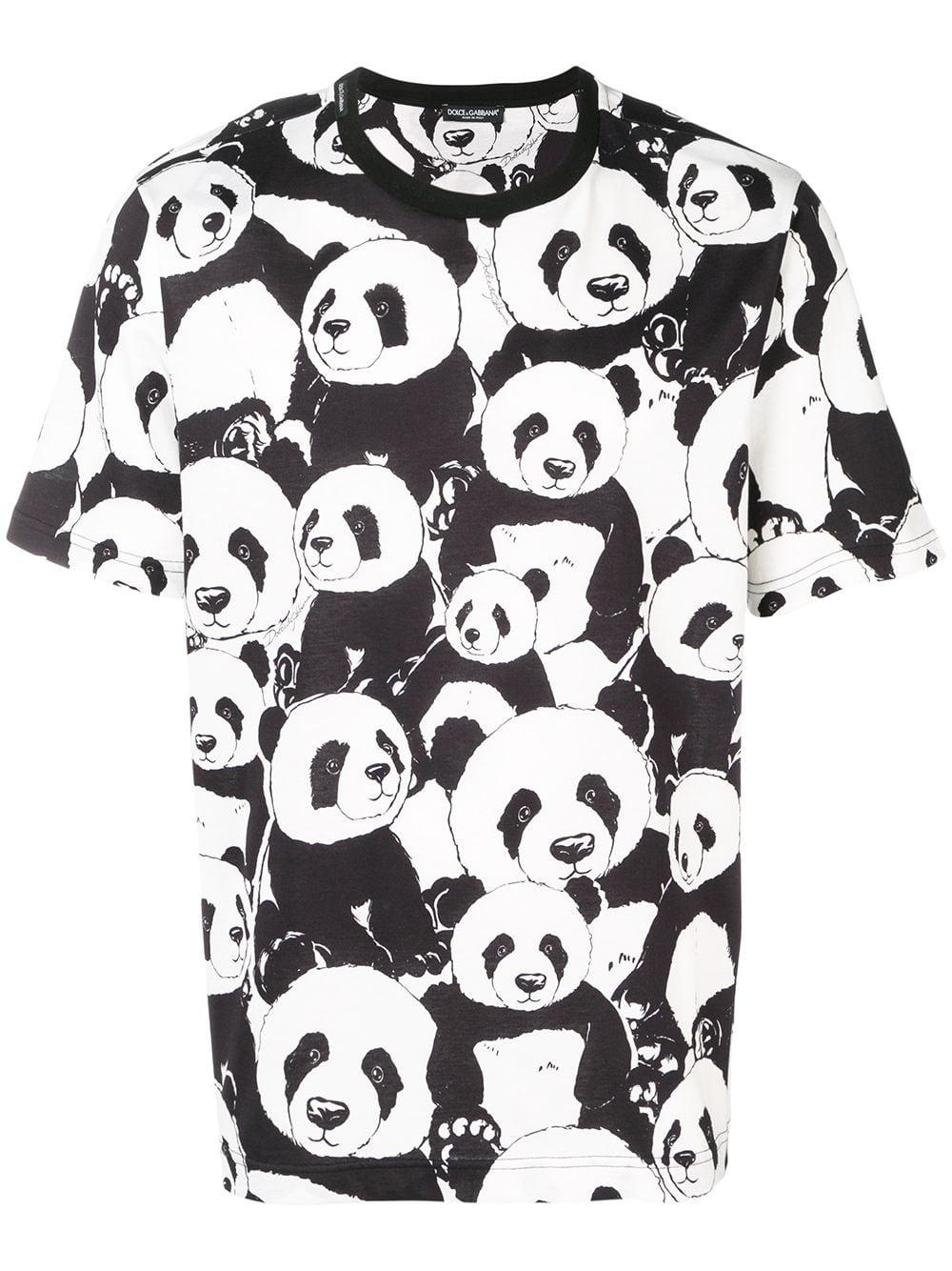 Dolce & Gabbana Panda Print T-shirt in Black for Men | Lyst Australia