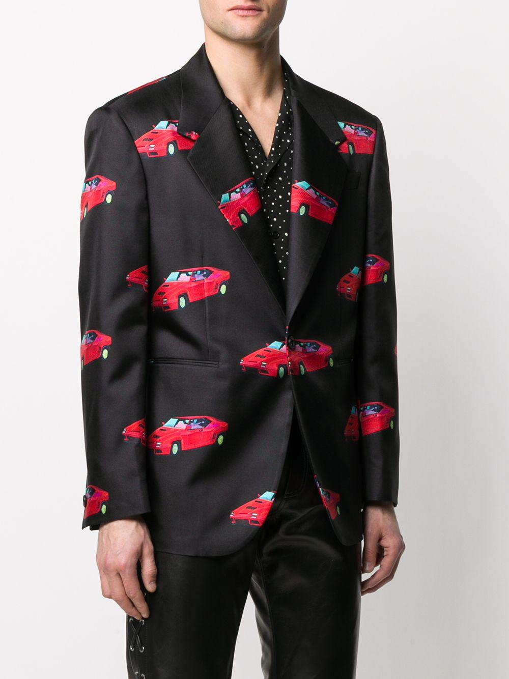 Versace Car Print Blazer in Black for 