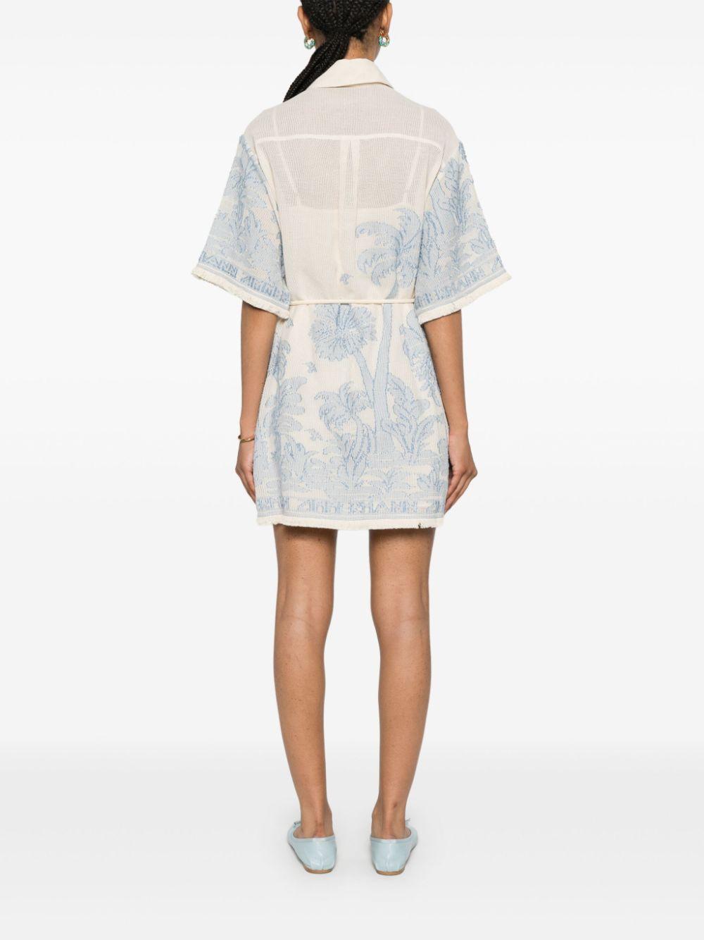 Zimmermann Ottie Belted Mini Dress in White | Lyst Zimmermann Ottie Belted Mini Dress in White | Lyst