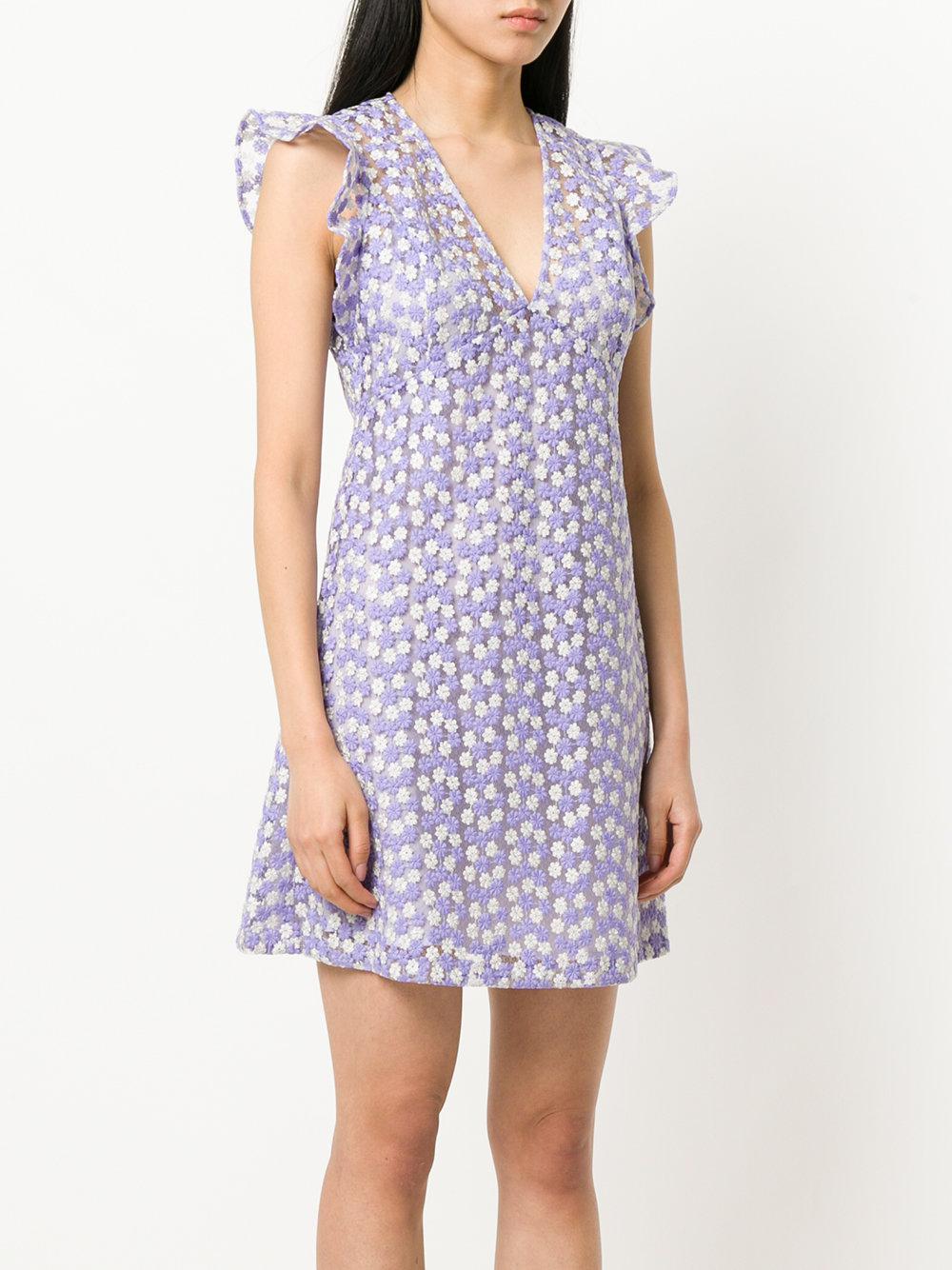 michael kors purple floral dress