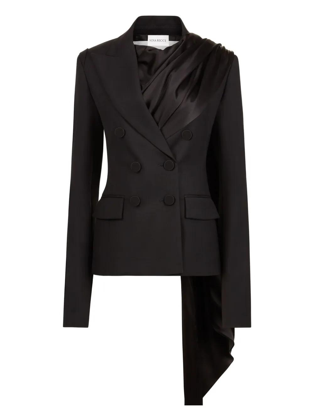 NINA RICCI クロップド　ボンバージャケット　ブルー Nina Ricci Jackets for Women Online – Farfetch
