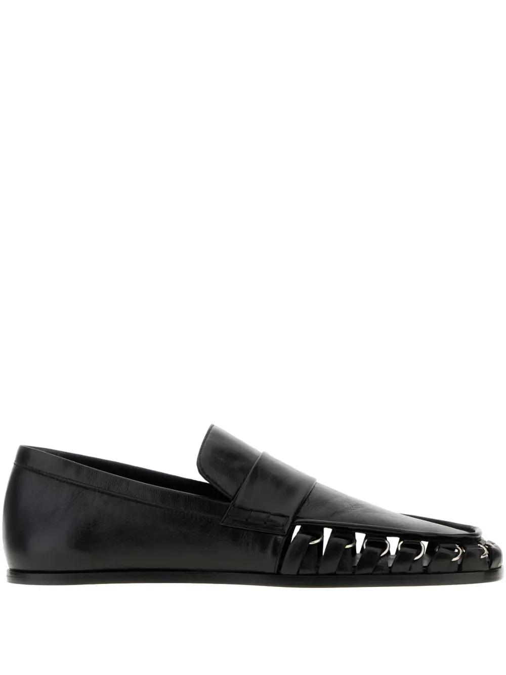 値下げ☆箱付き☆JIL SANDER ブラック ローファー フラットシューズ Jil Sander レザーローファー | ブラック | FARFETCH JP