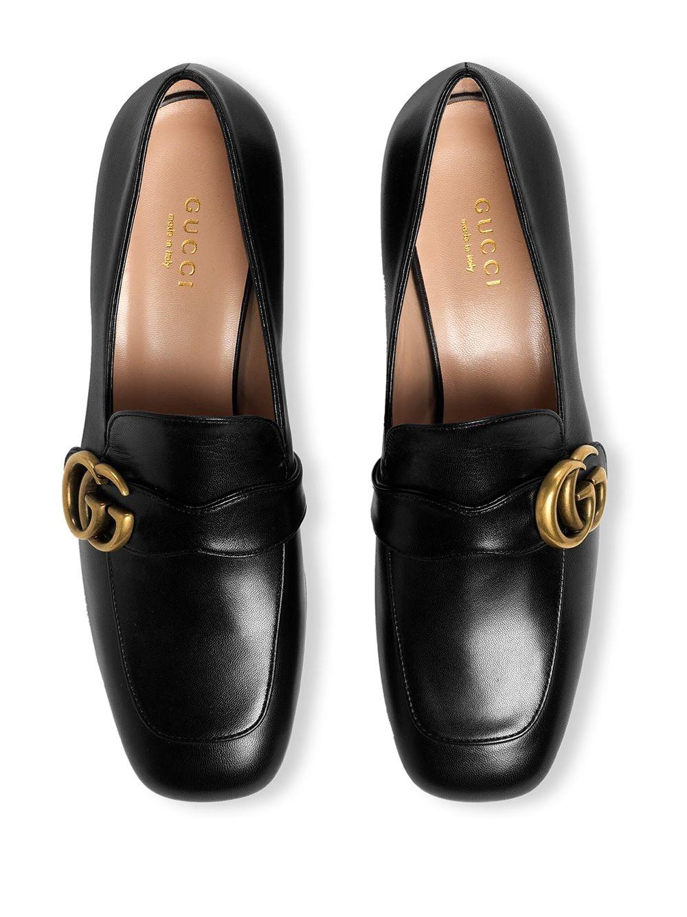 Gucci Leather Double G Loafers in Black Lyst